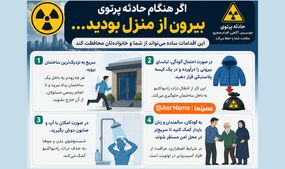 اگر هنگام حادثه پرتوی بیرون از منزل بودید، این اقدامات را انجام دهید