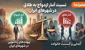 نگاهی به آمارهای رسمی طلاق و ازدواج در سال گذشته/ بحران طلاق در استان‌های البرز، تهران و مازندران!