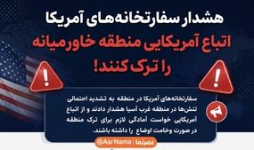 هشدار سفارتخانه‌های آمریکا به اتباع این کشور؛ برای ترک خاورمیانه آماده باشید