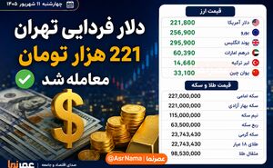دلار ۲۳۳ هزار تومان شد؛ سکه امامی به ۲۴۱.۵ میلیون رسید