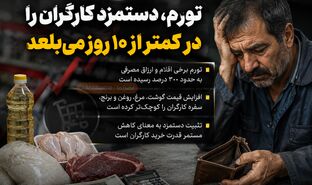 حقوق کارگران فقط ۱۰ روز دوام می‌آورد؟ تورم سنگین، سفره کارگری را کوچک‌تر کرد