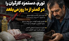 حقوق کارگران فقط ۱۰ روز دوام می‌آورد؟ تورم سنگین، سفره کارگری را کوچک‌تر کرد