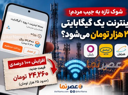 شوک تازه به جیب مردم؛ اینترنت یک گیگابایتی ۲۵ هزار تومان می‌شود؟
