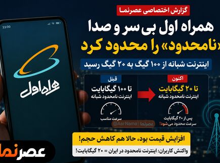 همراه اول بی‌سر و صدا «نامحدود» را محدود کرد؛ اینترنت شبانه از ۱۰۰ گیگ به ۲۰ گیگ رسید