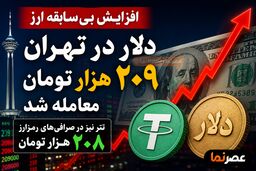 جهش کم‌سابقه قیمت ارز؛ دلار در تهران به ۲۰۹ هزار تومان رسید