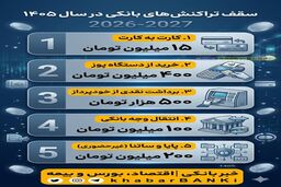 سقف تراکنش‌های بانکی در سال ۱۴۰۵ چقدر است؟