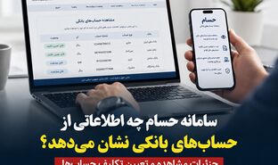 سامانه حسام چه اطلاعاتی از حساب‌های بانکی نشان می‌دهد؟ جزئیات مشاهده و تعیین تکلیف حساب‌ها