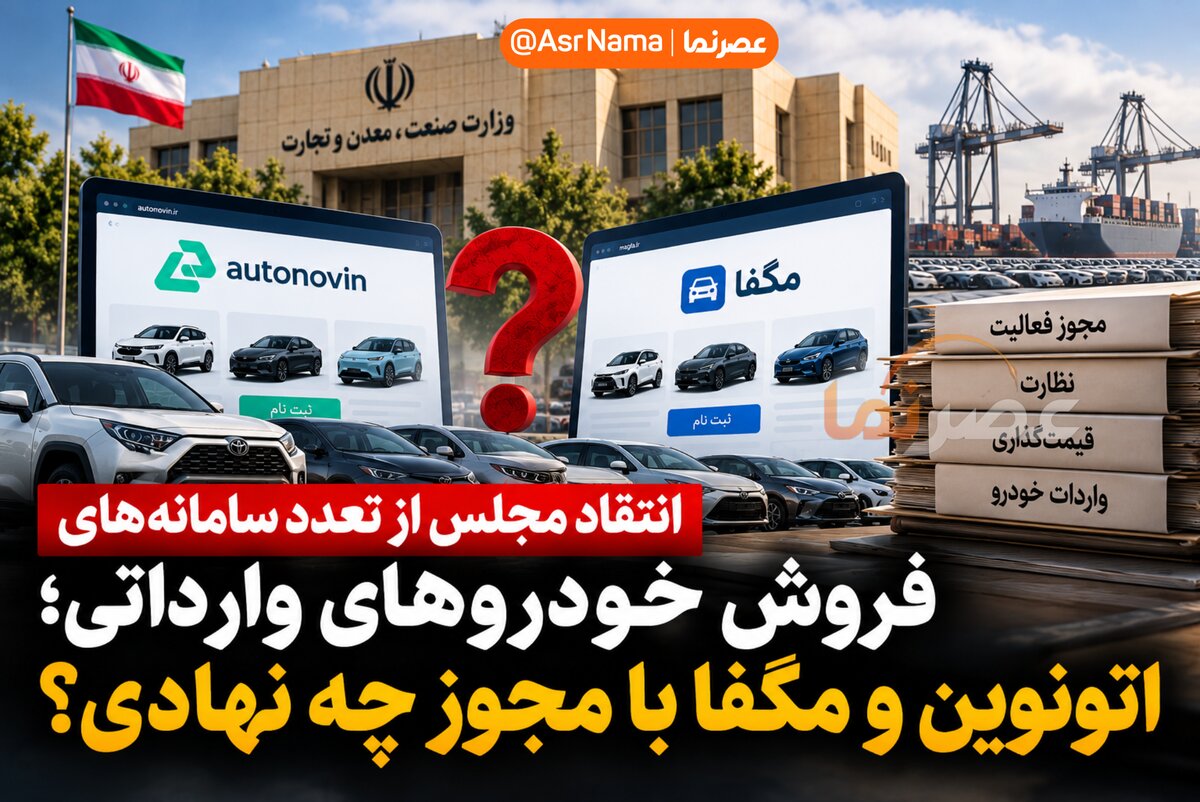انتقاد مجلس از تعدد سامانه‌های فروش خودروهای وارداتی؛ اتونوین و مگفا با مجوز چه نهادی راه‌اندازی شده‌اند؟