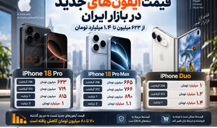 قیمت آیفون ۱۸ در بازار ایران؛ آیفون Duo تا ۱.۴ میلیارد تومان